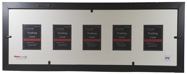 Toploader Card Holder FRAME (5 - Card) BLACK MAT Wall Display (UV Protection)